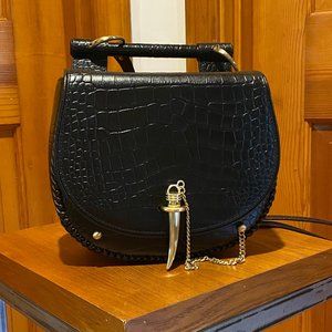 Sancia Black Croc Babylon Bag - VERY lightly used